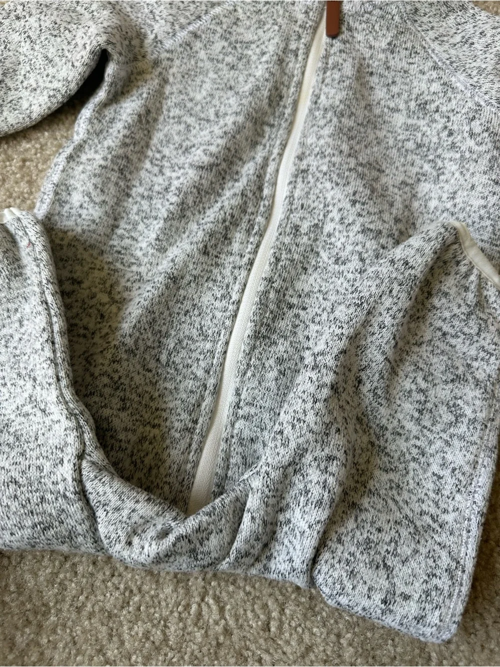 H&M Baby Cozy Fleece One-Piece Jumpsuit Romper,Gray Heather, 6-9 Month